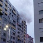 Пожар во скопски Аеродром, настрада едно лице